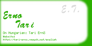 erno tari business card
